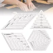 4pcs Rulers DIY Handmade Tailor Metric Scale Quilting Rulers Measure Mark Tool
