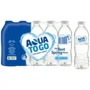 Aqua to Go Premium Spring Water 500mL 20 Pack