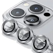 iPhone 15 Pro Max Rear Camera Lens Protector - Anti-Fingerprint Coating, Best Quality, Compatible with Wide Camera Cutout Cases-Silver
