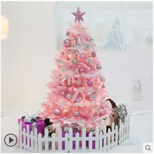 聖誕樹 聖誕節網紅ins粉色1.2 1.5 1.8米聖誕樹套餐家用商場櫥窗裝飾用品 快速出貨
