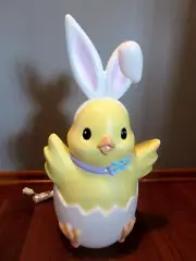 New 2025 Cracker Barrel Easter Chick In Egg Plastic Lighted Bunny Blow Mold -25"