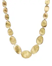 Marco Bicego 18K Yellow Gold Engraved Lunaria Necklace, 18