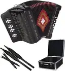 SofiaMari NSM-3412 34-Button 12 Bass Accordion GCF Black