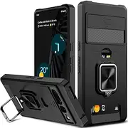 for Google Pixel 7 Pro Case, Areaphmet Pixel 7 Pro Case with [Card Holder] and Camera Cover with Built-in 360° Rotate Ring Stand Magnetic Magnet Phone Cover Case for Google Pixel 7 Pro
