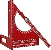Woodworking Ruler - Aluminum Alloy Measuring Layout Tool,Rust-Proof Carpenter Protractor, Non-Slip Precision Marking Gauge for Door Framing Workshop