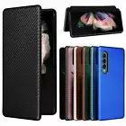 For Samsung Galaxy Z Fold 6 5 4 3 2 Magnetic Flip Matte Silm Wallet Case Cover