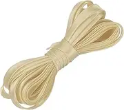 uxcell Double Fold Bias Tape for Sewing 2/5 Inch x 5.5 Yards Satin Pre-fold Continuous Binding Tape for Seaming Quilting Hemming Binding DIY Crafts, Light Gold