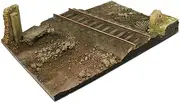 Vallejo SC104 Scenics 31x21 Country Road Cross with Railway Section Diorama Base