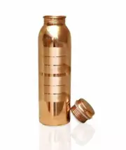 Ayurveda Pure Copper Water Bottle Health Benefits Leak Proof Silver Touch 950Ml