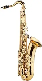 ACAGALA Bb Tenor Saxophone Sax Brass Body Gold Lacquered Surface Woodwind Instrument with Carry Case Gloves Cleaning Cloth Brush Sax Neck Straps