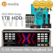 TJ Media K2 Karaoke Machine+TMW 100B Wireless Mic+TIR-1090 Remote+Song Book