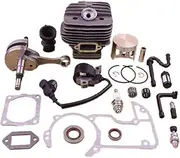 54mm & 56mm Big Bore Cylinder Piston Crankshaft Ignition Coil Gasket Filter Oil Seal Kit Compatible with STL MS660 066 MS 660 Chainsaw (54mm)