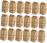HAWILLOSCH 20pcs Boxes present Box Favors Cardboard Party Birthday Small present Cases Candy Containers Present Boxes for Wedding Candy Container present Container Paper Khaki