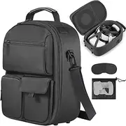 FOREGOER Carrying Case for Oculus Quest 2, Hard Travel Storage Case Compatible with Meta Oculus Quest 2 Headset, Quest Pro and Accessories, VR All-in-One Gaming Headset-Black
