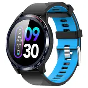 W4 1.3'' Touch Screen IP67 Waterproof Smart Watch Blood Oxygen Monitor Stopwatch Countdown Fitness Sports Bracelet BLUE COLOR