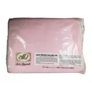 Vintage Lady Pepperell Pink Bed Sheet Flat Twin Size USA No-iron Muslin Du Pont