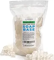 ALEXES Organic Melt and Pour – 2 lb Soap Base for Soap Making – Unscented – Soap Making Supplies