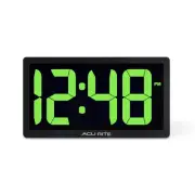 75112M 10-inch LED Digital Clock Auto Dimming Brightness Green