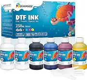 Aquaimage Dtf Ink 1500ml Dtf Printer Ink for ET8550,L1800,XP15000, Bright Colors,DTF Transfer Ink for Pet Film, Refill Ink for P400, P800, P600, DX5, XP600. (250ml x 6, 2Wh+BKCMY)
