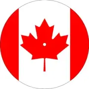 Slipmat Slip Mat 4 Technics or Single 7" 45 Turntable Record Player CANADA FLAG
