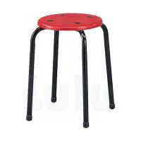 在飛比找Yahoo!奇摩拍賣優惠-【Lulu】 八分膠椅 紅色 345-5 ┃ 板凳 圓凳 鐵
