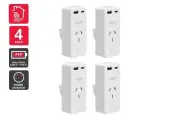 Kogan SmarterHome™ Smart Plug With Energy Meter & 5V 2A USB A&C Ports (4 Pack)