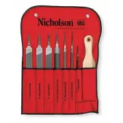 Machinist File Set Crescent Nicholson 8 Piece Metal Wood Bastard Smooth Cut Tool
