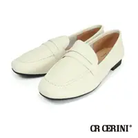 在飛比找momo購物網優惠-【CR CERINI】細緻典雅淑女便士樂福鞋 白色(CR12