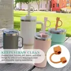 Toppers with 40oz Tumbler Cups Bear Design Straw Hat Silicone Cap for 40 Oz
