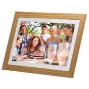 Frameo 10.1" Smart WiFi Digital Photo Video Frame White Oak