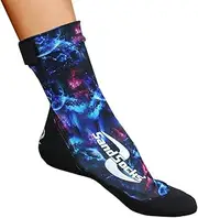 Vincere Unisex Sand Socks Neoprene Beach Scuba Shoes (Blue Lightning, Small)