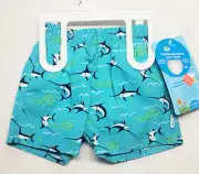 iplay Infant Boy Swim Diaper Trunks Swordfish Shark Fish UPF 50+ Reusable NWT