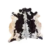 Abstract pattern White and Black Natural cowhide rug | special western rug
