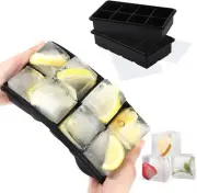 Ice Cube Tray with Lid - 2 Pack Large Silicone Ice Tray Molds for Freezer, BPA F