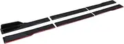Universal Side Skirt Extension Rocker Plate Lip Separator Bumper Compatible for BMW/Honda/Toyota/Nissan/Golf/Jetta 6PCS 200CM 220CM(200CM Black Red)