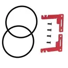 Red/Blue Alloy Short Battery Holder Mount Kit For Tamiya TT02 TT02B 1/10 RC Car