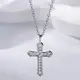 【CG9】精緻個性簡約十字架鑲鑽S925純銀項鍊/吊墜
