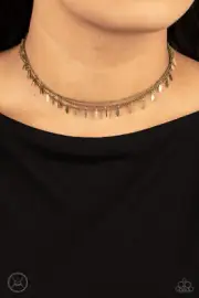 Paparazzi ~ Monochromatic Magic Brass Choker Necklace ~NEW RELEASE 2022