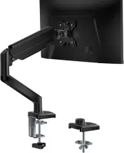 Gas Spring Single Monitor Mount for 17-34" Screens, Adjustable Arm, Black