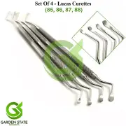4Pieces Set Dental Lucas Bone Curettes Periodontal Extraction Oral Surgery Tools