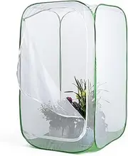 Outdoor Mesh Plant Enclosure, Portable Insect Mesh Cage, Insect and Butterfly Habitat Cage, Bird and Pest Protection Guard, Cover for Fruit Plant Vegetables (Green, 60 * 60 * 90 CM) ﻿