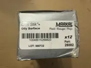 MARKAL 28883 QUICK STIK+, OILY SURFACE, RED, BOX OF 12