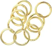 PHENOFICE DIY Key Chain Making Ring 10pcs Flat Key Chain Rings Keyring Hooks for Organizing