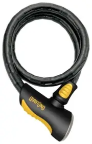 Onguard Rottweiler Armored Coil Cable Lock (Black, 100 cm x 20 mm)