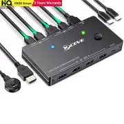 KVM201TC 4K USB-C/HDMI 2 Port KVM Switch HDMI for U Disk Keyboard Monitor Printe