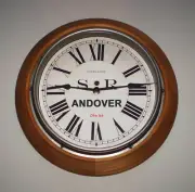 Southern Railway SR Victorian Style Wooden Clock, Andover Station, Hampshire.