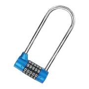 Combination Padlock, 5 Digit Gym Locker Lock Zinc Alloy Padlock (Blue)