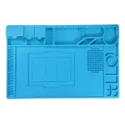Soldering Mat 18.1"x11.8" Silicone Magnetic Electronics Work Mat, Blue