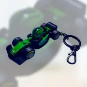 CUSTOM GENUINE LEGO Mini Formula 1 F1 Aston Martin Racecar Bag Charm / Keychain