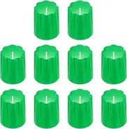 uxcell 10pcs Green Guitar Effect Pedal Knob, 5/8" Plastic Insert Electric Guitar Knobs for Amplifier Guitar Bass Volume Control